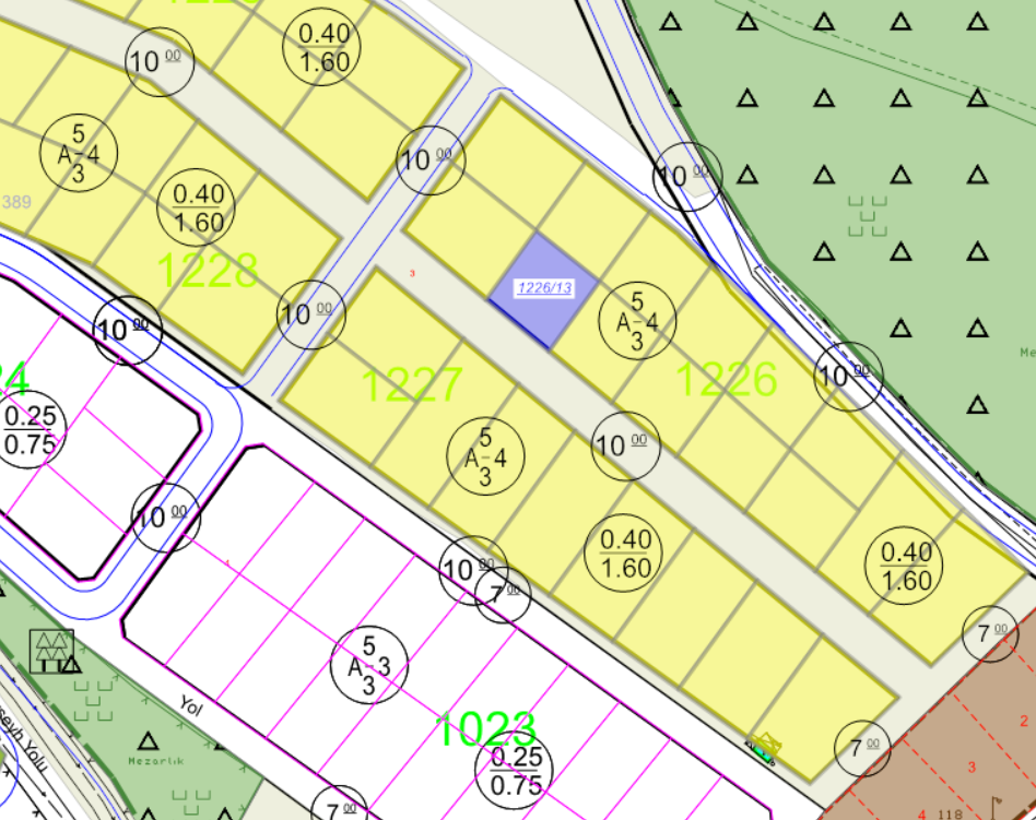 KIRIKKALE BALIŞEYH YERLEŞİMİN İÇİNDE 4 KAT İMARLI 8 DAİRELİK 380 M² SATILIK ARSA  