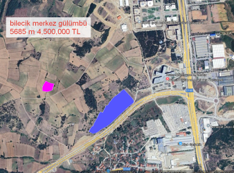 BİLECİK MERKEZ GÜLÜMBE 5,685 M² İMARA SINIR SATILIK TARLA 